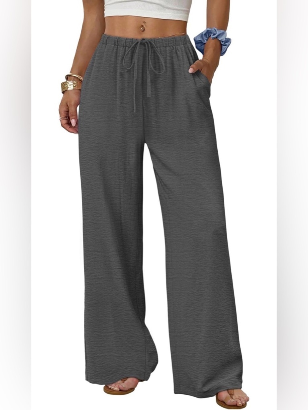 🆕Relaxed Wide-Leg Drawstring Pants